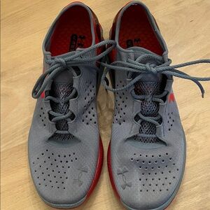 Under Armour Men's Gray and Red Athletic Shoes